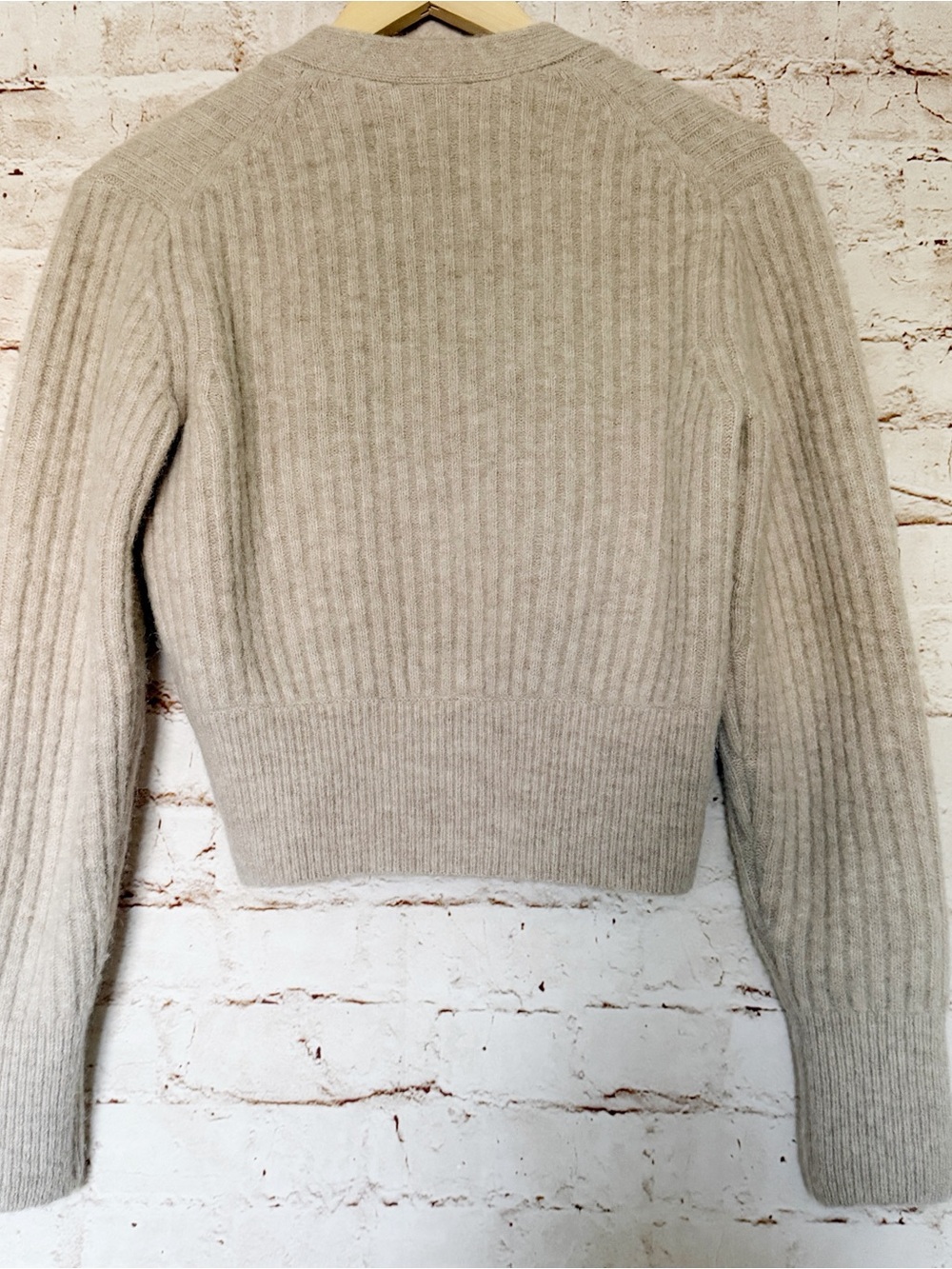 & Other Stories alpaca wool chunky ribbed cardigan sweater - Picture 5 of 5